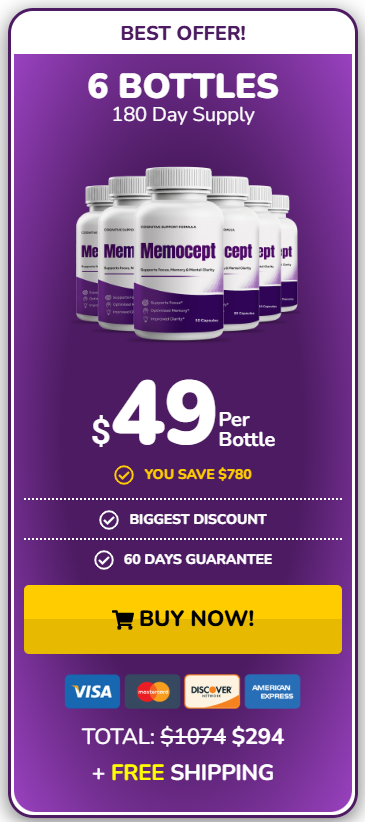 Memocept 6 bottle package